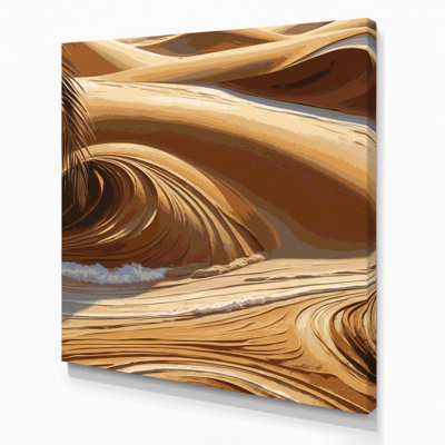 Hawaiian Sand Tones Brown Canvas Wall Art