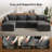 BedLuxury 141'' Modern Chenille U-Shaped Modual Sectional Sofa with 2 Storage Ottomans-131402799