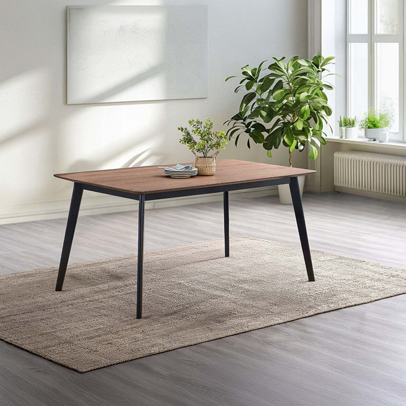 Ensemble de salle à manger contemporain 5 pièces, table et 4 chaises d'appoint rembourrées