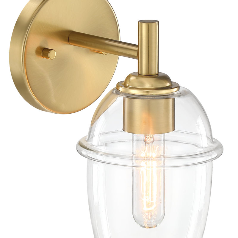 Alexina Steel Armed Sconce, Brushed Gold