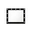 Coiffeuse de maquillage 3 pièces en noir avec miroir éclairé, 5 tiroirs décoratifs brillants et tabouret pivotant rond avec surface en verre transparent, tiroirs, confortable pour la chambre à coucher