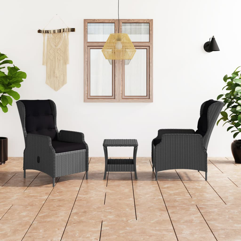 2-Sitzer Lounge-Set aus Polyrattan mit Polster