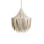 Large Leather Fringe Chandelier w/ Crown-367192913-367192911