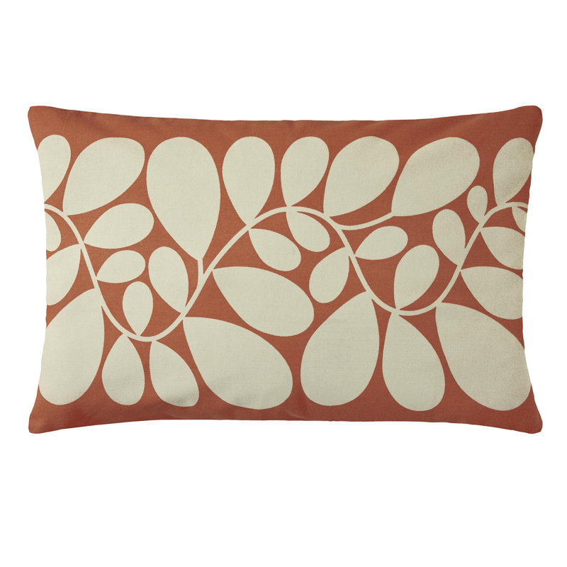 Sycamore Stripe 40X60cm Feather Cushion, White/Orange/Pink