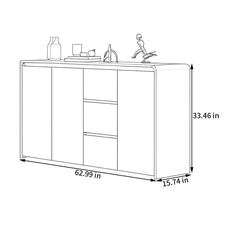Rohde, 33.46" H x 62.99" W x 15.74" D