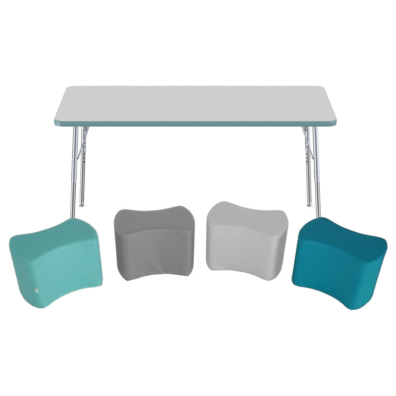 Ensemble de table rectangulaire et de chaises à hauteur réglable Contour Super Collection