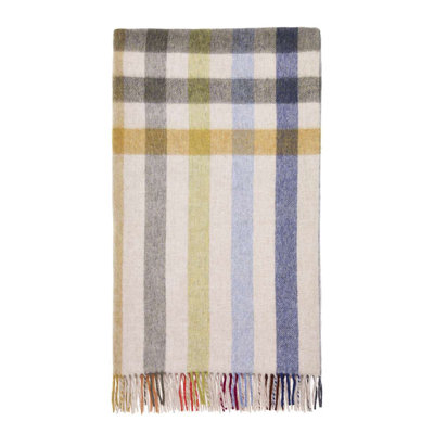 Jeté tissé en laine d'agneau Merino