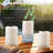 Solar Powered Candles Outdoor Waterproof, Flickering Glow, Rechargeable Candles, Solar Powered Candles for Outside, Lanterns, Sensor Only, Dusk to Dawn, Set of 3