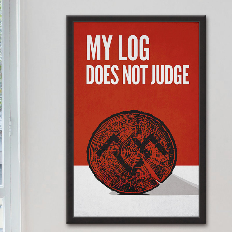 « log », impression encadrée, H 30 po x l 20 po x P 1,5 po
