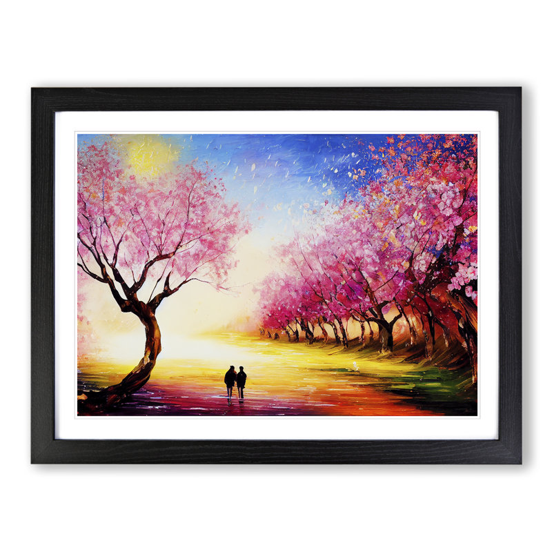 Cherry Blossom Tree Park Vol.6 - Framed Print, Black Framed, 46cm H x 64cm W x 2cm D