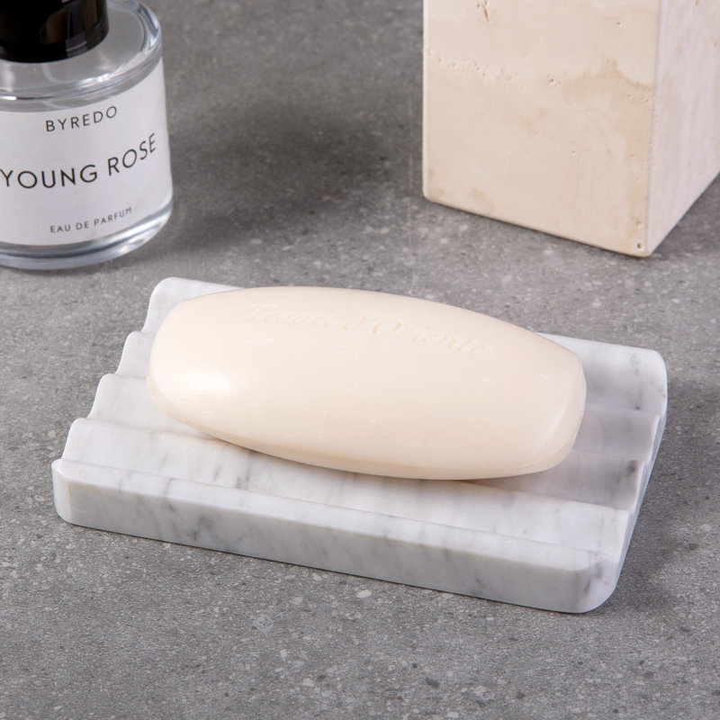 Natural Marble Soap Tray, Ivory