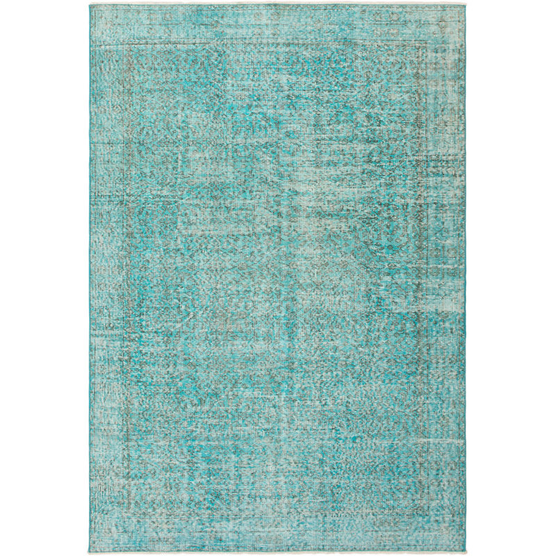 Tapis de zone en laine 5 pi 5 po x 8 pi noué la 1990 one-of-kind- "à la main-i 1990 kosak Bevis
