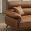 Canapé modulaire brun en cuir véritable-118439323-118439325-118439328