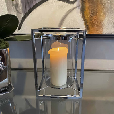 Hurricane Lamp Tealight Pillar Candle Holder
