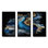 " Abstract Geode Marble Blue II " 3 Piece Art Color Photography Print
