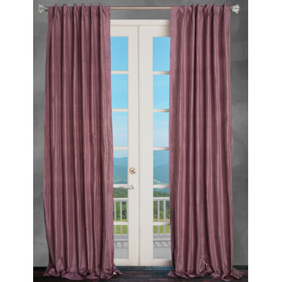 Silk Room Darkening Single Curtain Panel