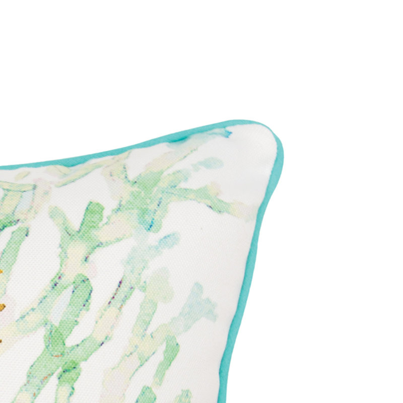 Chandler Colorful Seahorse Printed Throw Pillow