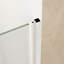 Porte de douche pivotante avec cadre en aluminium brossé, demi-porte de douche