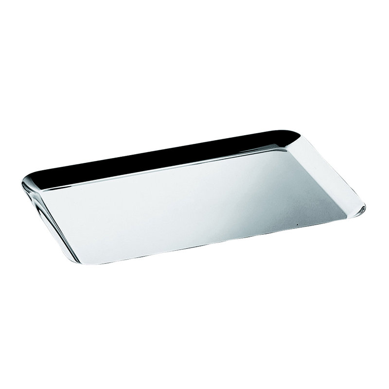 MEPRA Tendence 18/10 Stainless Steel Tray, 0.59" H x 9" L x 5.12" W, Silver