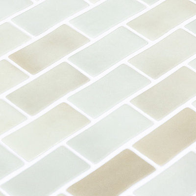 Spectrum Silk Brick 1x2 Recycled Glass Mosaic