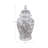 Ellport Decorative Cherry Blossom Temple Jar With Lid - Ceramic Tall Home Decor For Table Styling - Elegant Jar Or Vase For Entryway Accent - White & Brown-1283439337