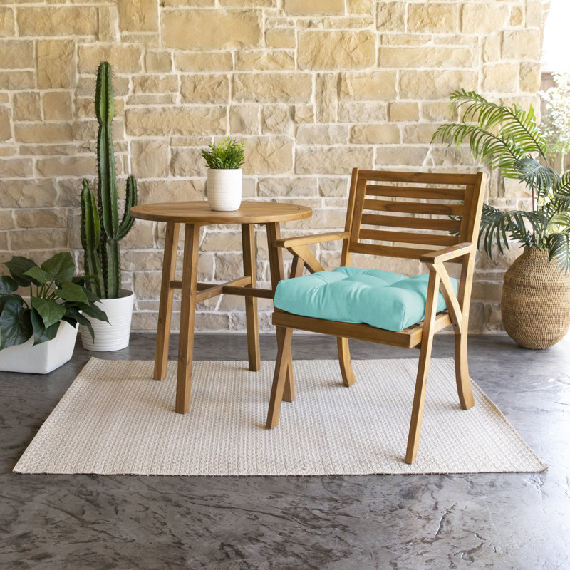 Sunbrella Outdoor 3'' Barstool Seat Cushion, 19" W x 19" D, Canvas Aruba
