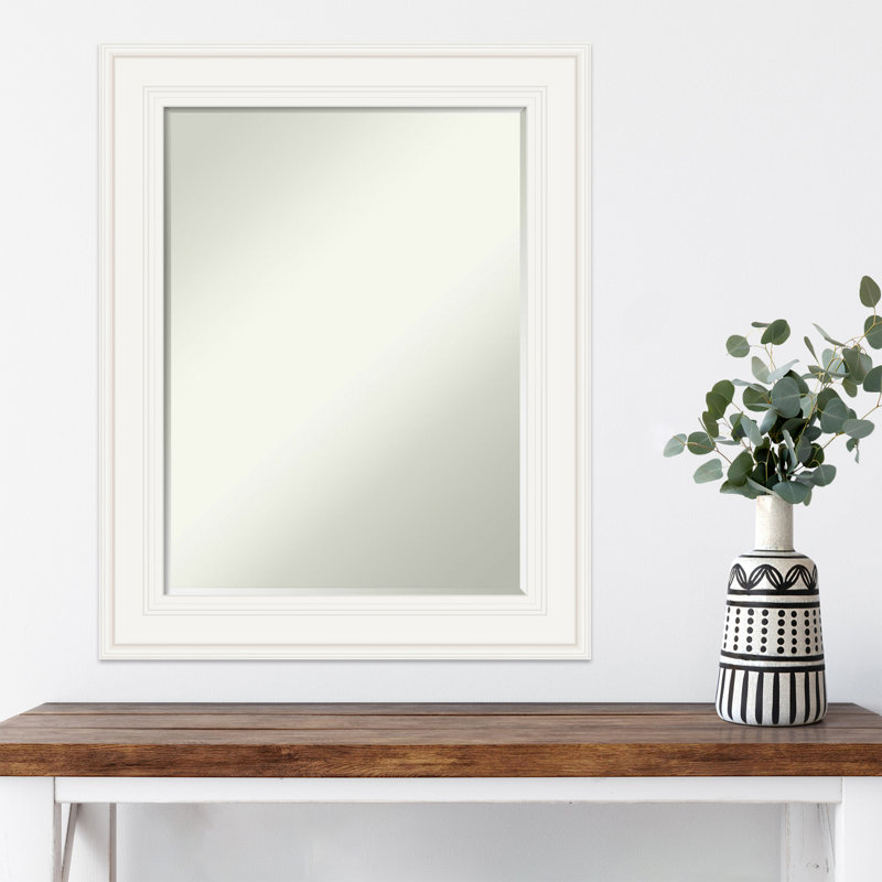 Ilko Flat Wall Mirror, Satin White