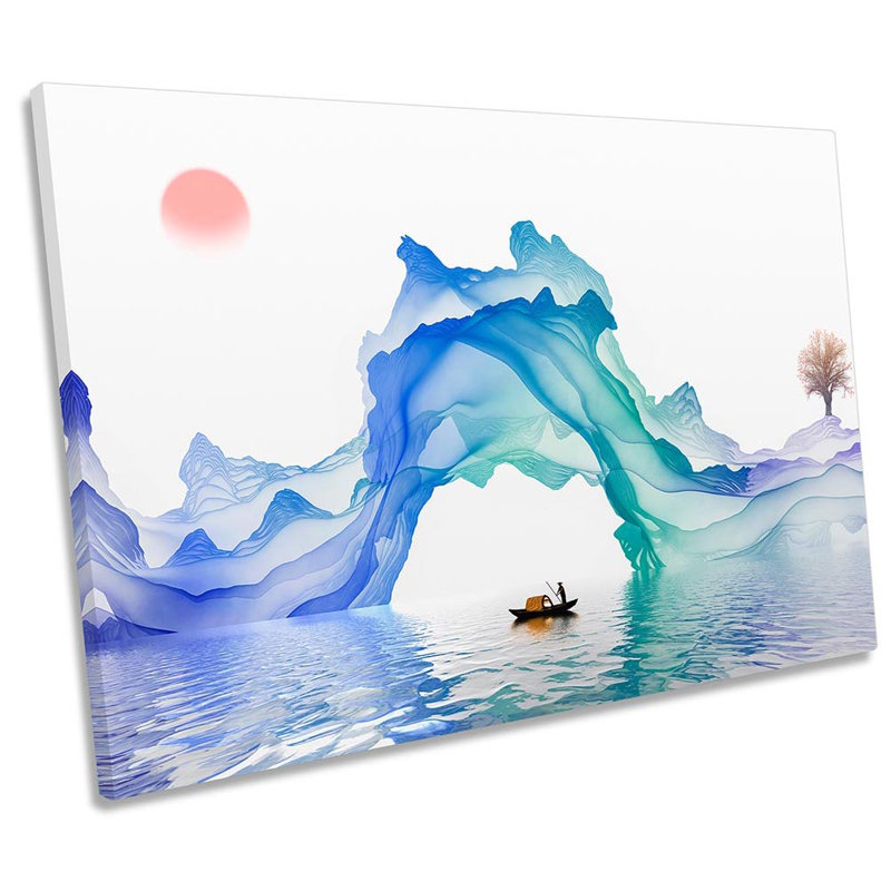 Surreal Boat Ocean - Wrapped Canvas Print, 50.8cm H x 76.2cm W 