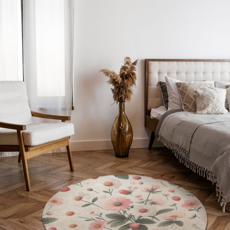 Tapis tressé Fresh Flower & Berry, Rond 5 pi