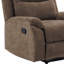 Fauteuil inclinable en tissu de luxe brun Ronald - structure en acier de bois franc, ressorts revêtus de mousse, coussins à plateau-coussin