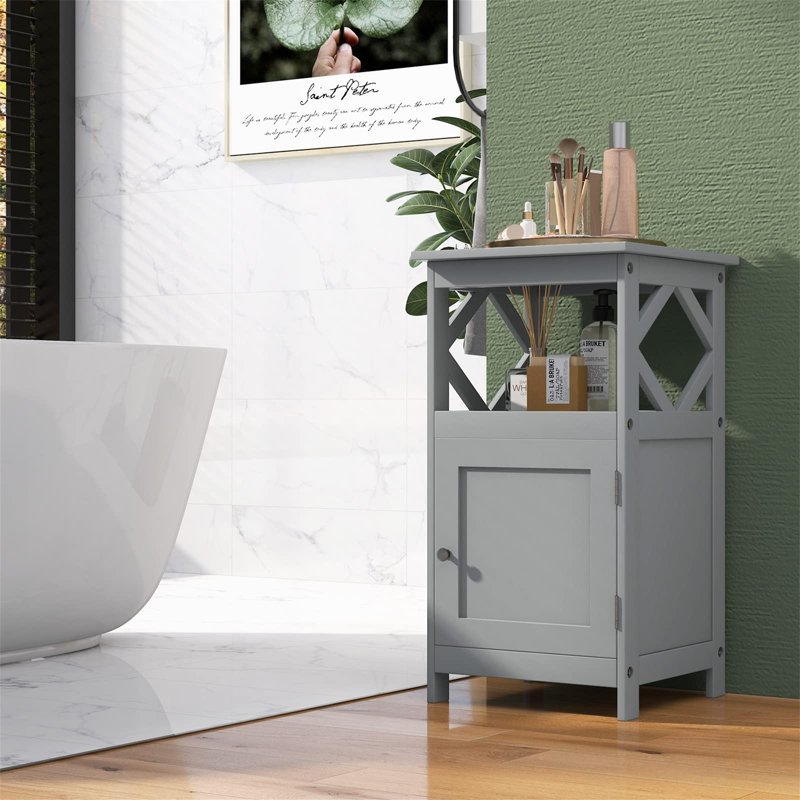 Freestanding Bathroom Cabinet, Gray