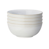 Natural Canvas Set Of 4 Textured Cereal Bowls