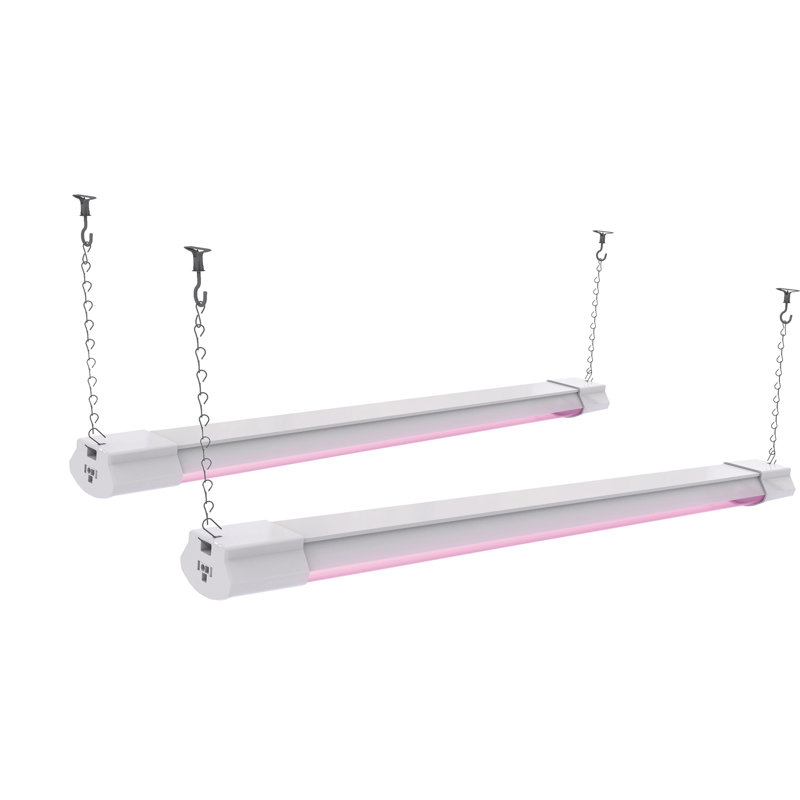 24-Inch White LED Linkable Grow Light 2-Pack