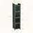 Dark Green 4-Tier Glass Door Storage Cabinet
