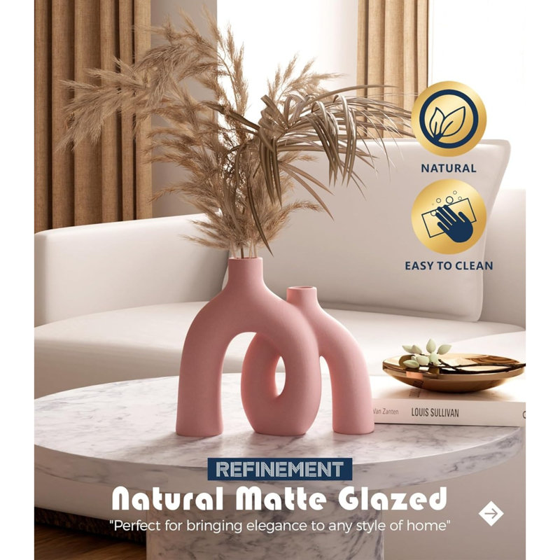 Ensemble de vases Hug Donut, Rose