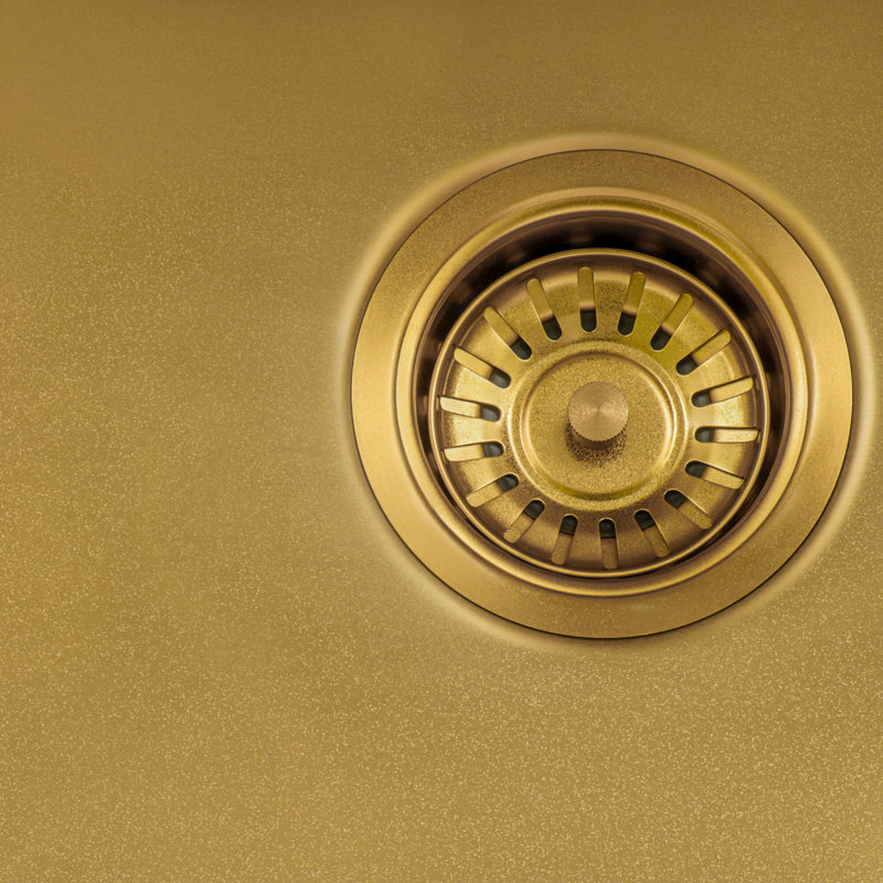 Ruvati 27-inch Undermount Stainless Steel Kitchen Sink 16 Gauge Single Bowl, Gold