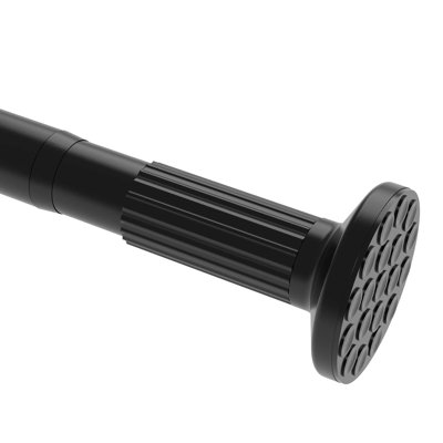 Tension Curtain Rod, 51-126 Inch,Spring Closet Rod, For Windows Or Shower, Easy To Install, No Drilling, No Rust, For Bathroom, Rod Diameter 1.26 Inches, Black