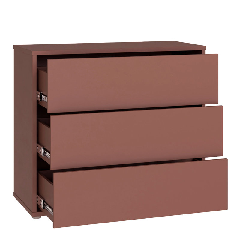 94.8cm W 3 - Drawer Chest of Drawers, Orange