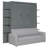 Queen Size Murphy Bed Wall Bed with Sofa,Gray-1865712068