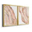 Rose Quartz I - ensemble de 2 peintures sur toile encadrées-2020673372-2020673373