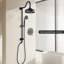 Douche murale double avec pluie de 8 po et système de finition noir mat élégant