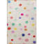 Tapis décoratif moderne multicolore à motif de cercles à pois beige-690759675
