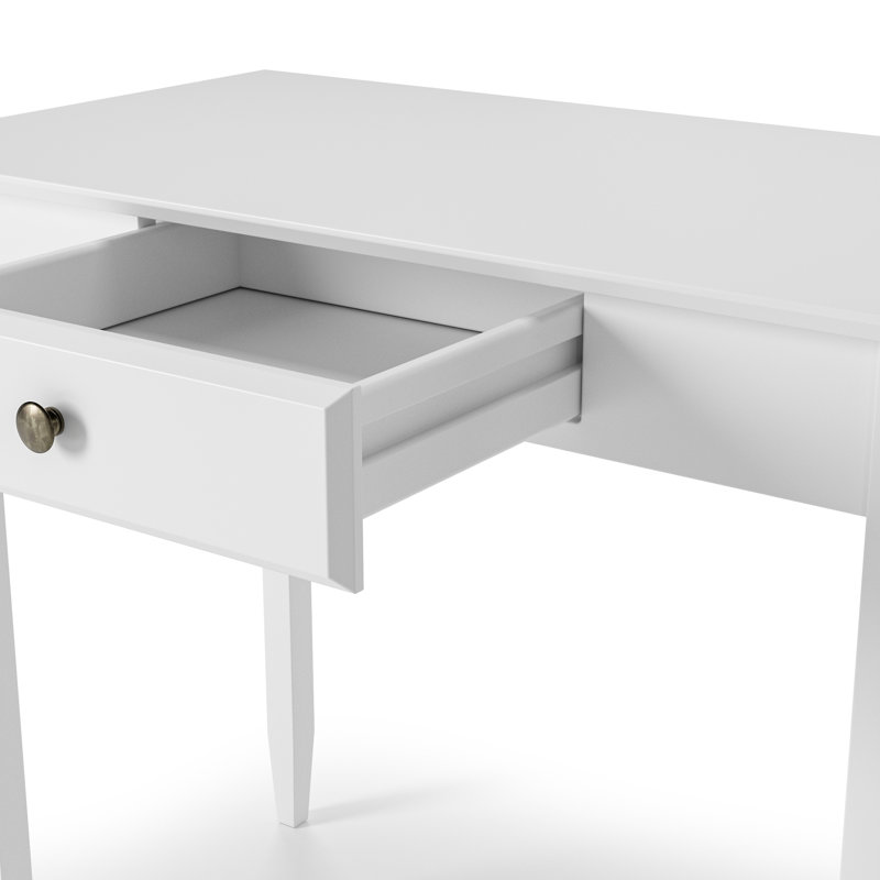 Bureau en bois massif Laub Home Office, Blanc