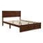 Structure de lit grand lit en pin avec tête de lit à hauteur réglable, lit en bois massif avec support à lattes robuste, rangement, noyer-2104793947