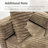 Gus 102.4"W/ 70.8"W Modular 7 Seaters Corduroy Sectional, include 3 Ottomans-2123406491