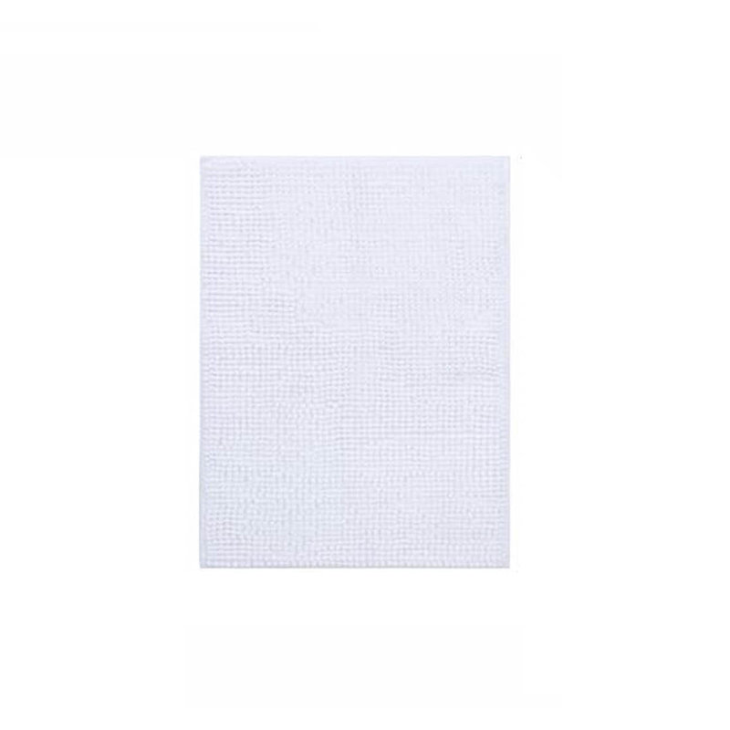 Chenille Non-Slip Bath Mat, White