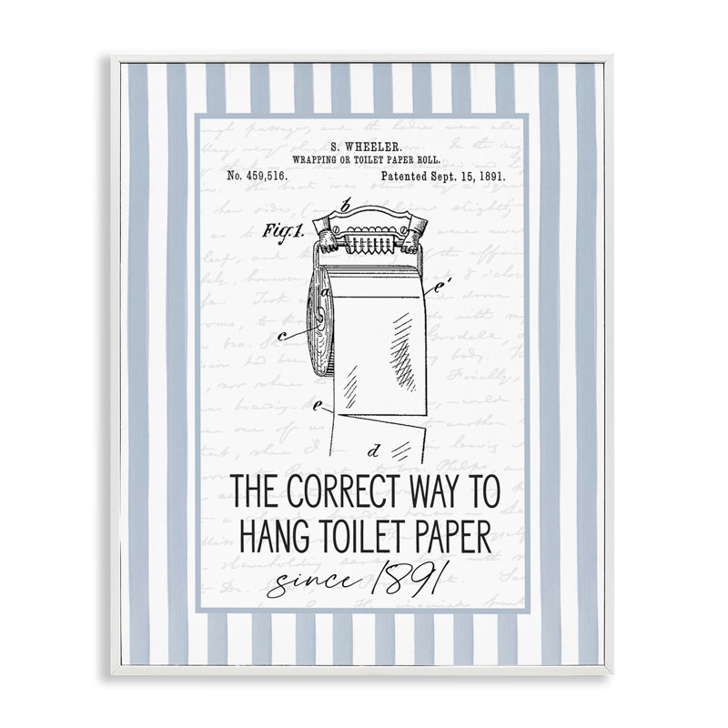 Giclée encadrée de papier hygiénique Corjust Way, design par lettré et doublé, H 30 po x l 24 po