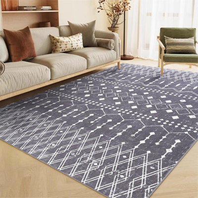 Gingham Shag Area Rug