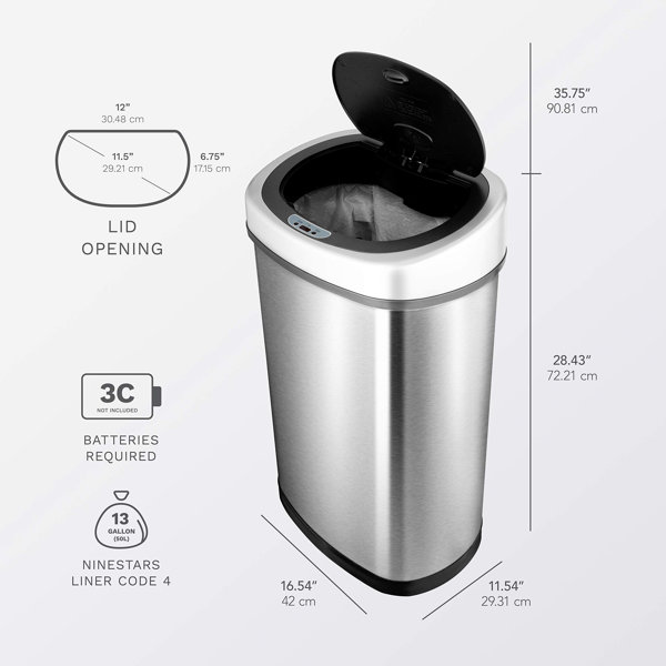 ColorLife 2.2 Gallons Plastic Trash Can