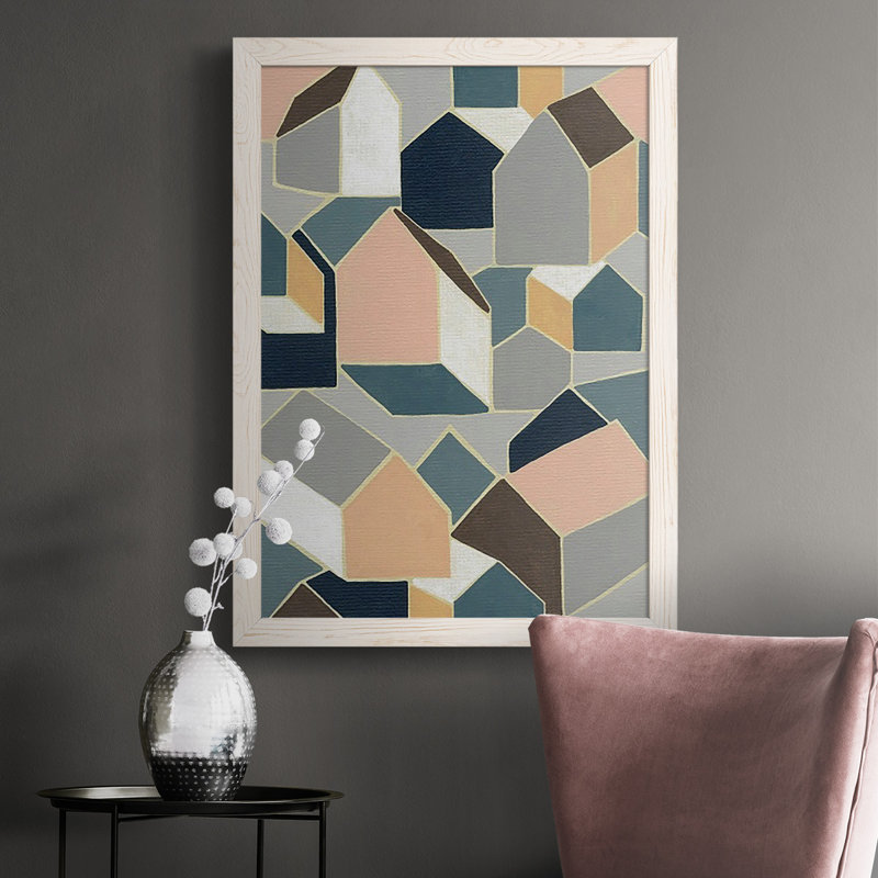 " Dream House II ", 37.5" H x 27.5" W, White Framed Canvas